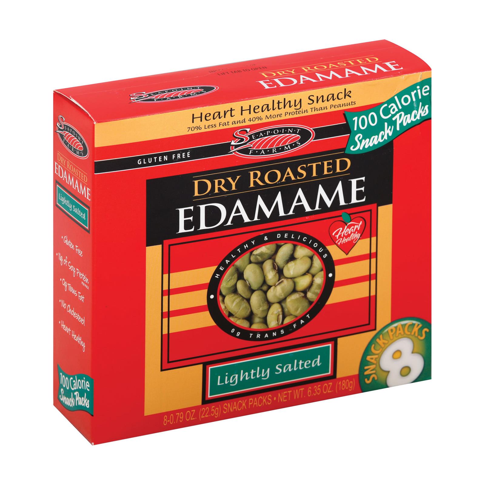 Seapoint Farms Dry Roasted Edamame - Lightly Salted - Case Of 12 - 0.79 Oz.