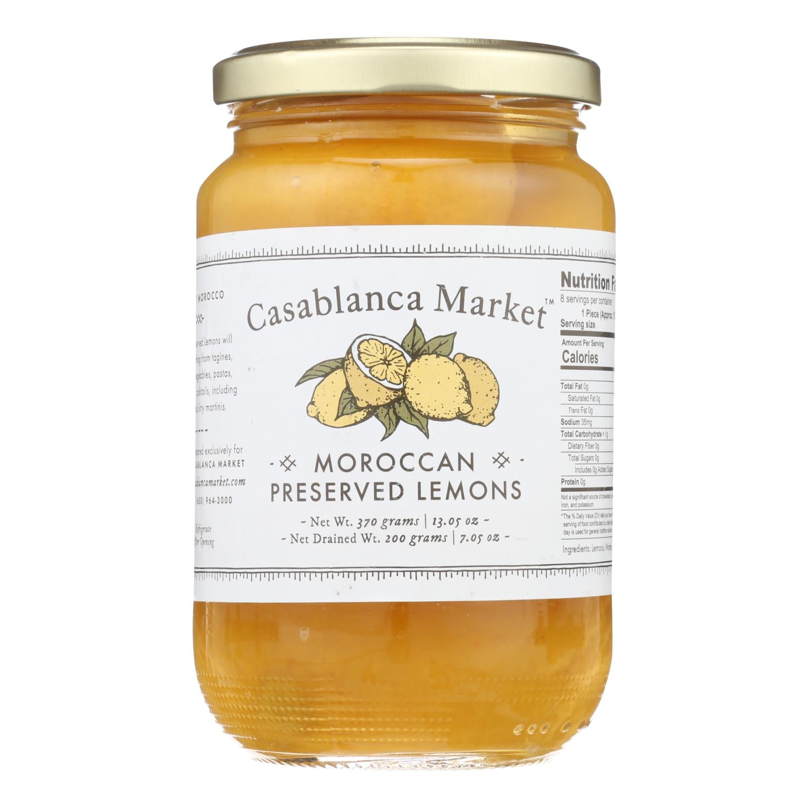 Casablanca Market - Preserved Lemons Moroccan - Case Of 6 - 13.05 Oz