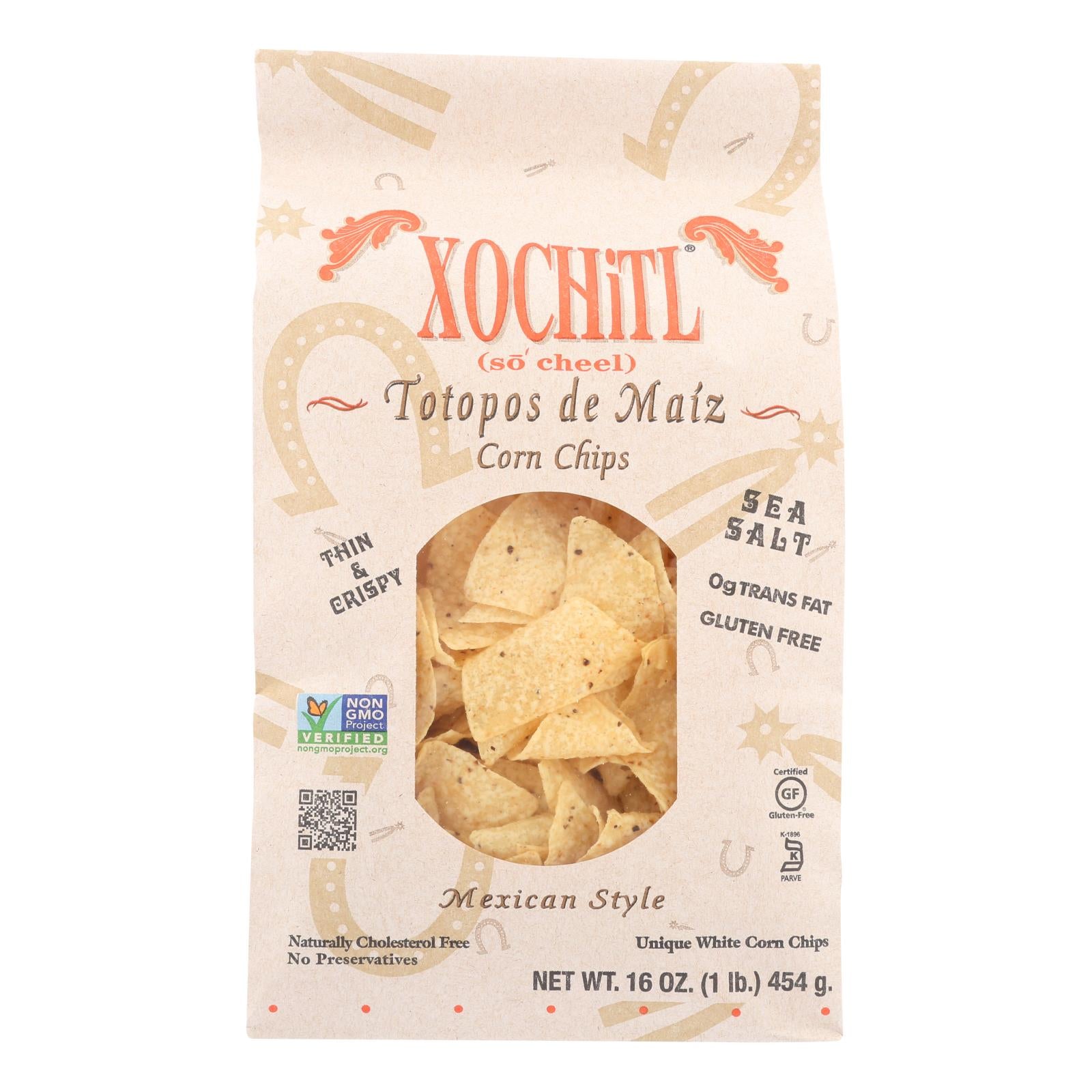 Xochitl Corn Chips - Salted - Case Of 9 - 16 Oz.