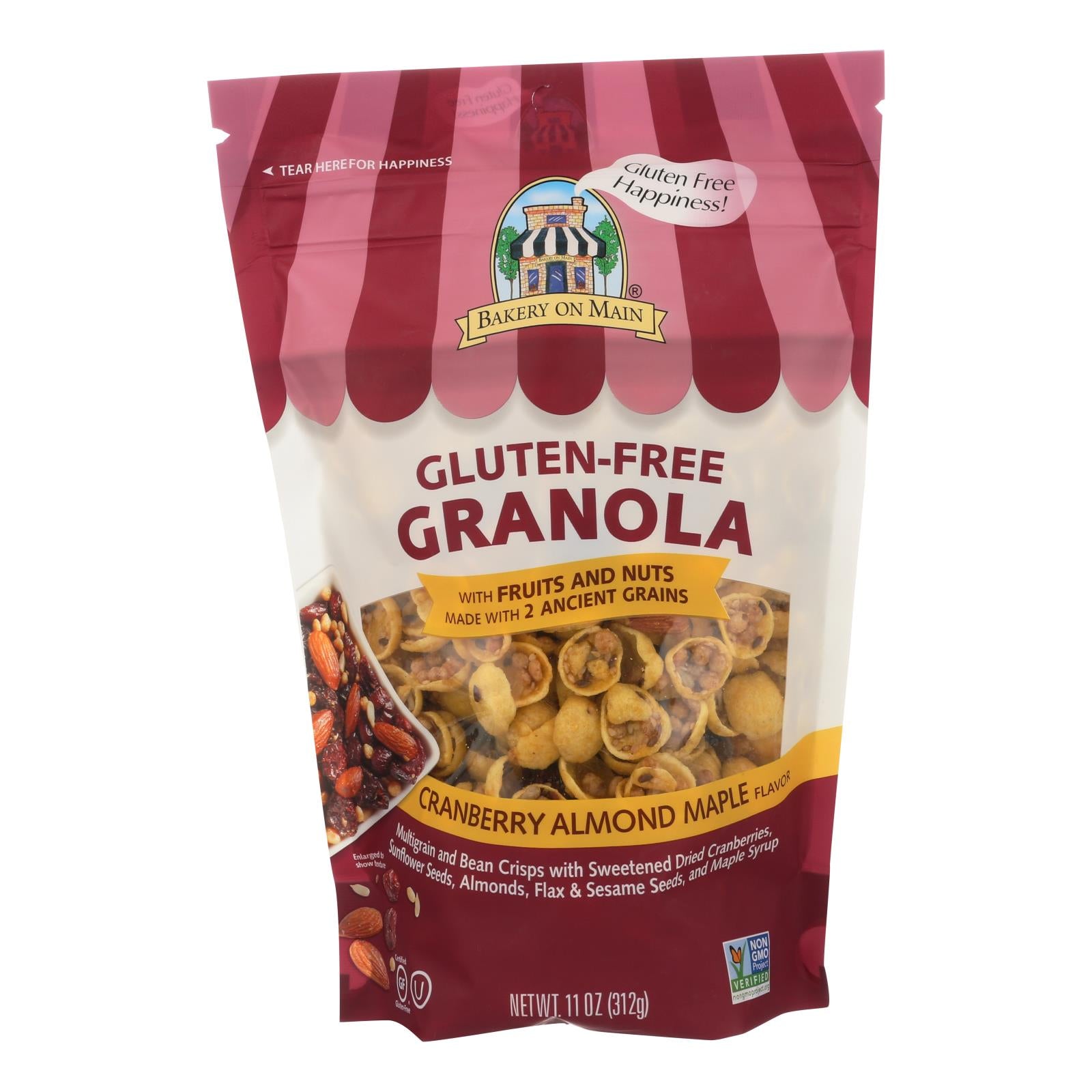 Bakery On Main On Main Nutty Cranberry Granola - Case Of 6 - 12 Oz.