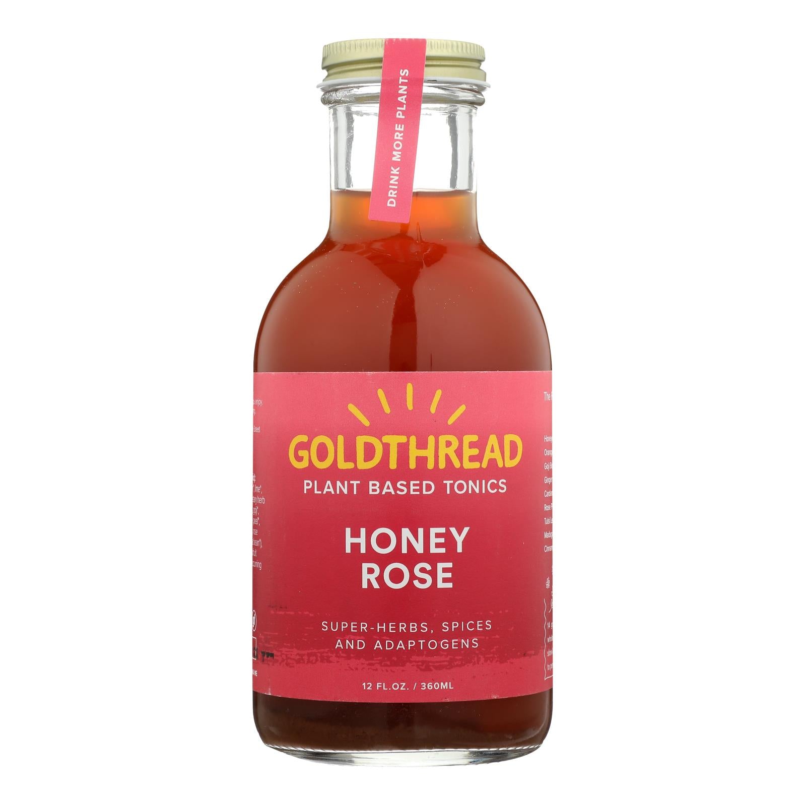 Goldthread Honey Rose Herbal Tonic  - Case Of 6 - 12 Fz