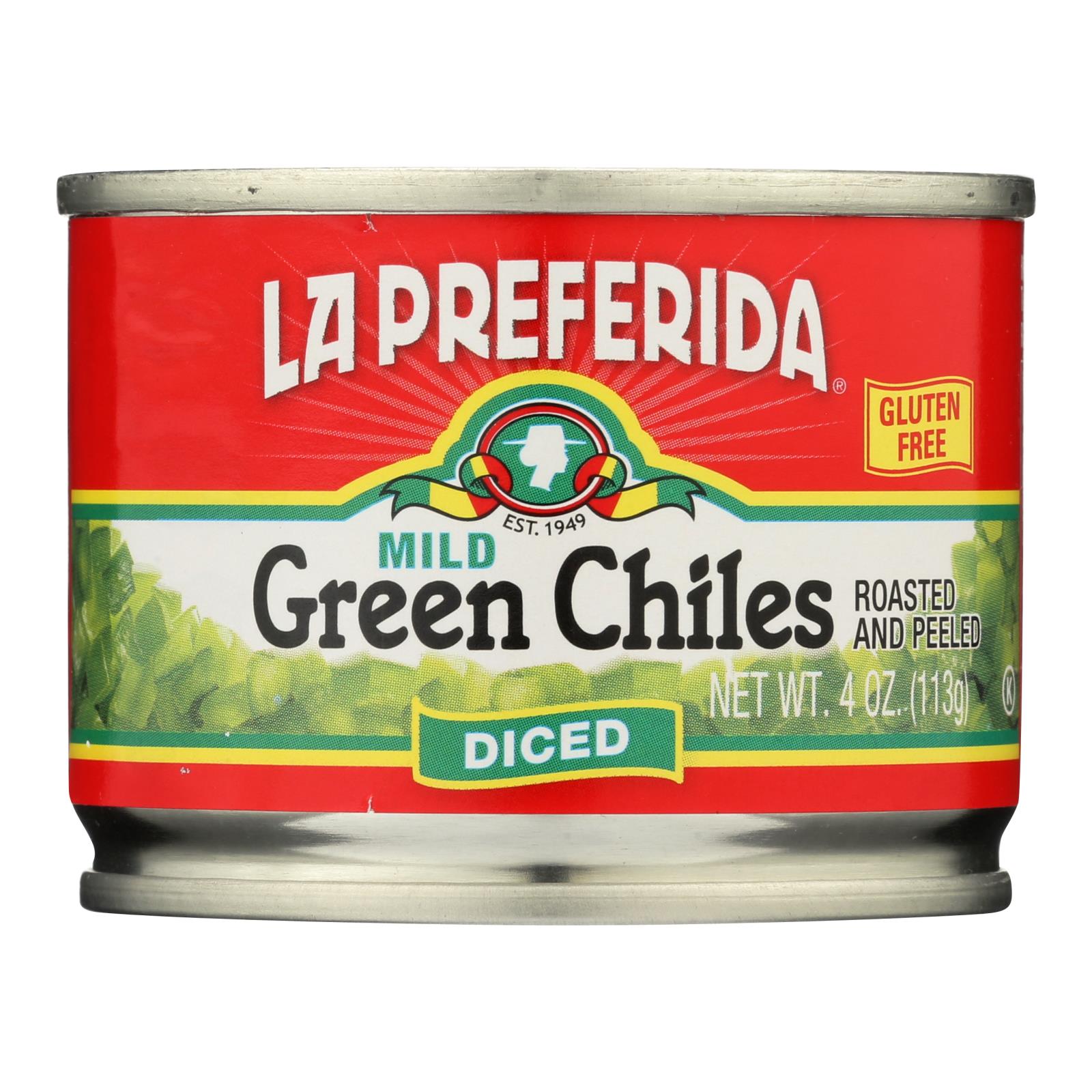 La Preferida Green Chiles - Diced - Case Of 24 - 4 Oz.