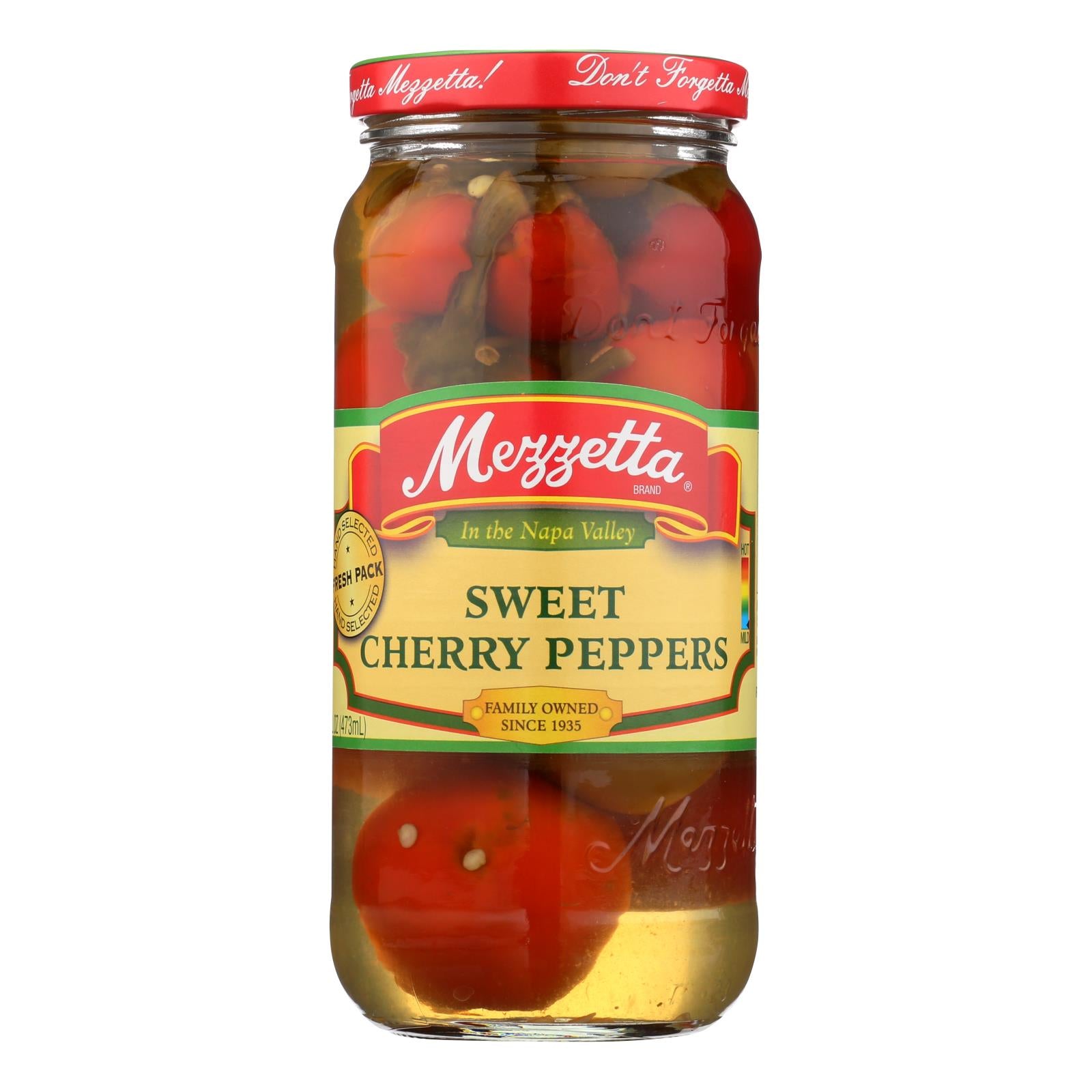 Mezzetta Sweet Cherry Peppers - Case Of 6 - 16 Oz.