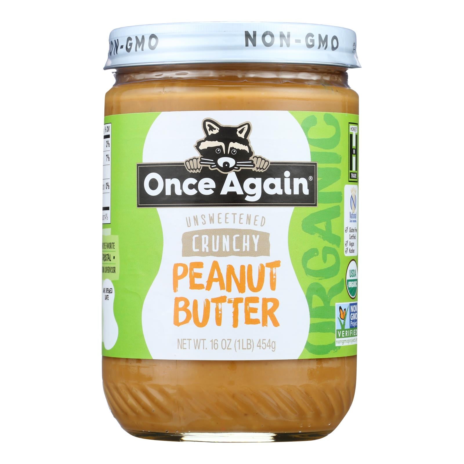 Once Again - Peanut Butter Organic Crunch - Case Of 6-16 Oz