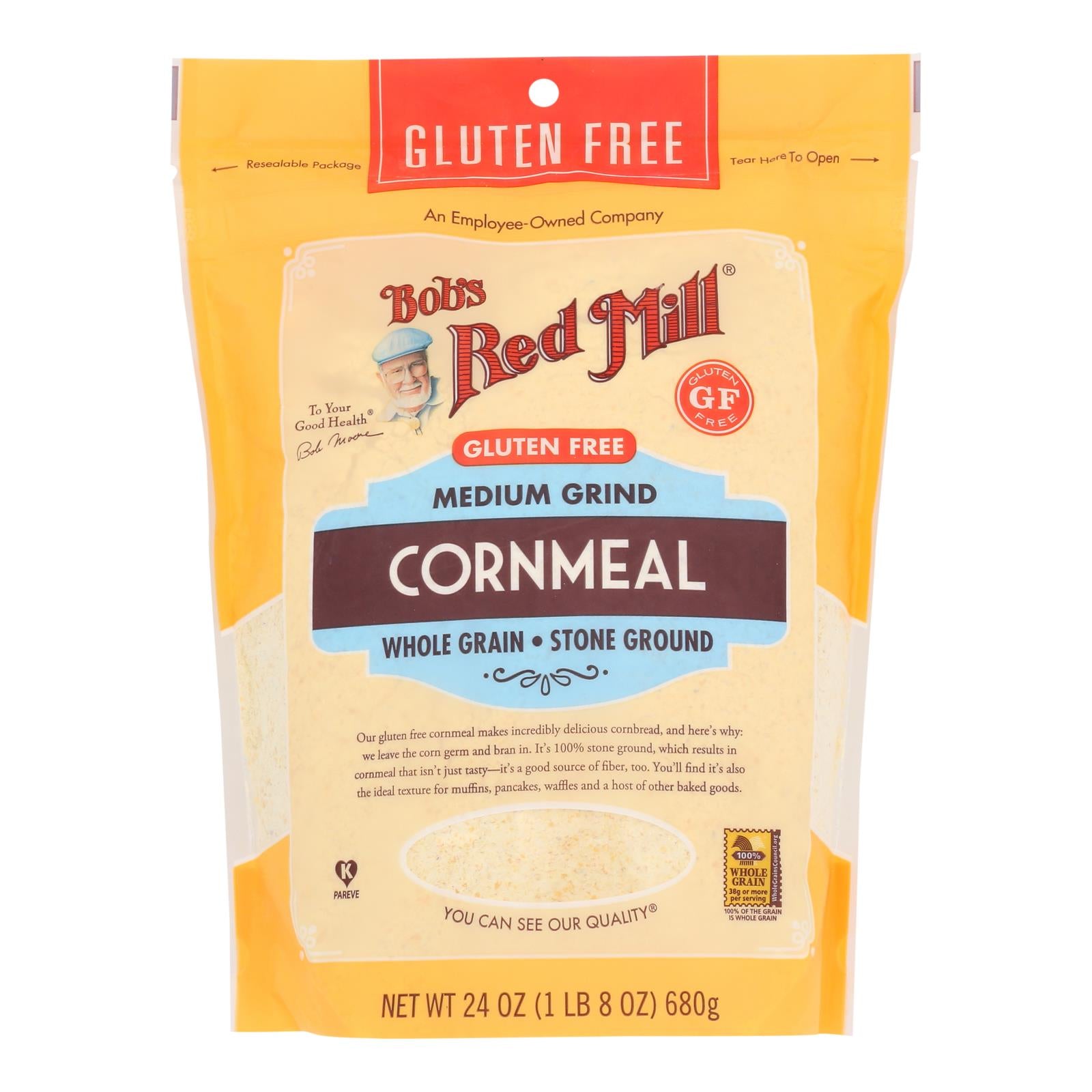 Bob's Red Mill - Cornmeal Gluten Free - Case Of 4 - 24 Oz
