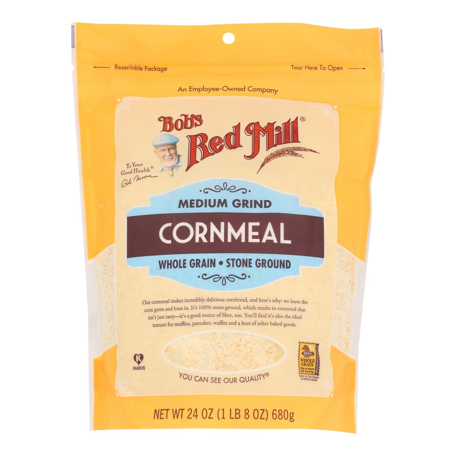 Bob's Red Mill - Cornmeal Medium - Case Of 4 - 24 Oz