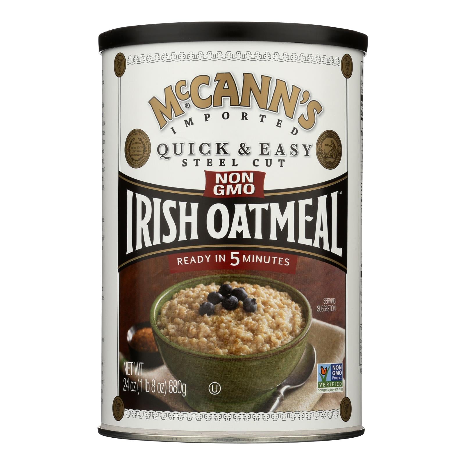 Mccann's Irish Oatmeal Quick And Easy Steel Cut - Case Of 12 - 24 Oz.