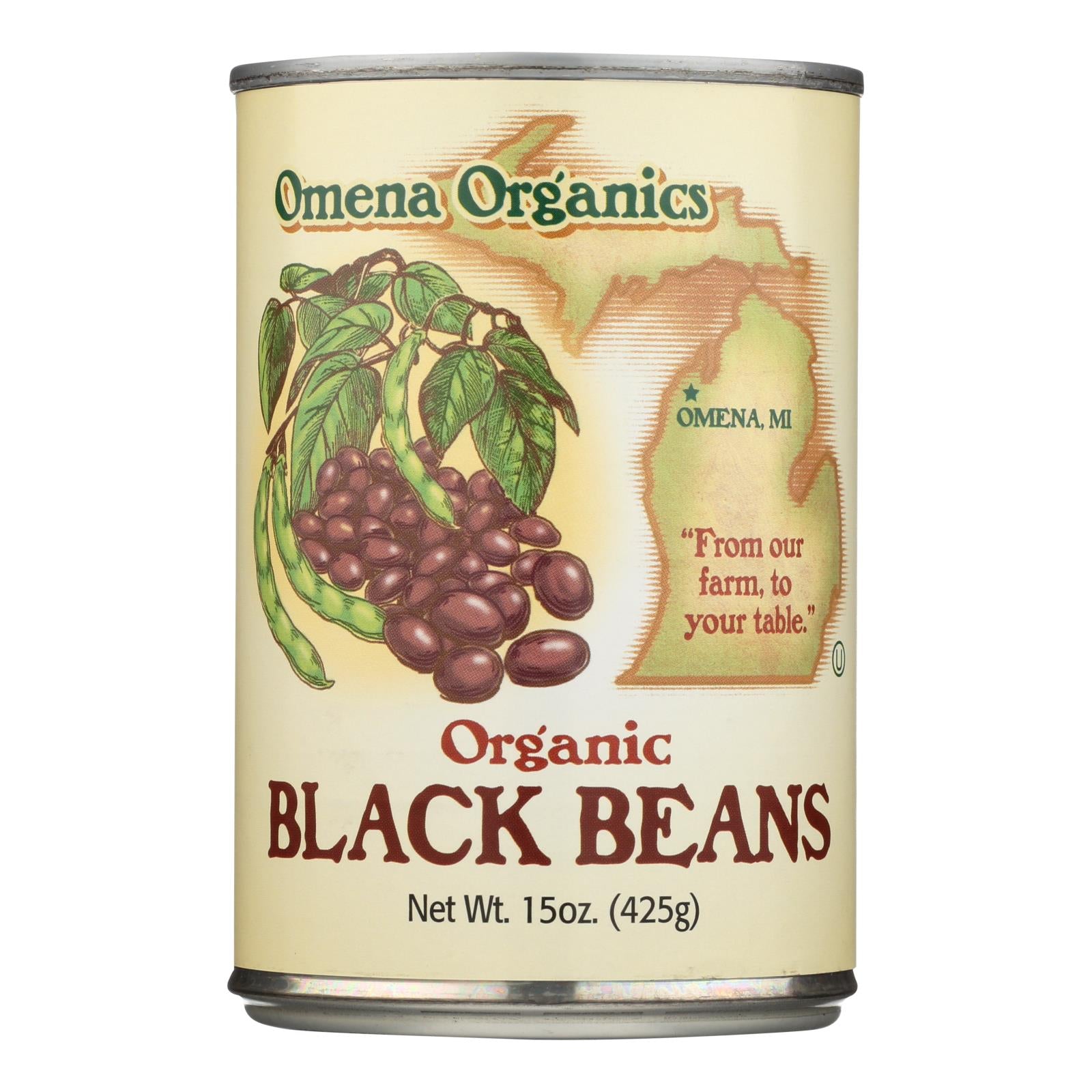 Omena Organics - Beans Black - Case Of 12 - 15 Oz