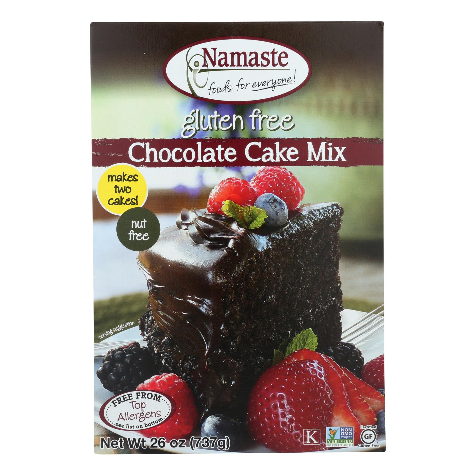 Namaste Foods Chocolate Cake - Mix - Case Of 6 - 26 Oz.