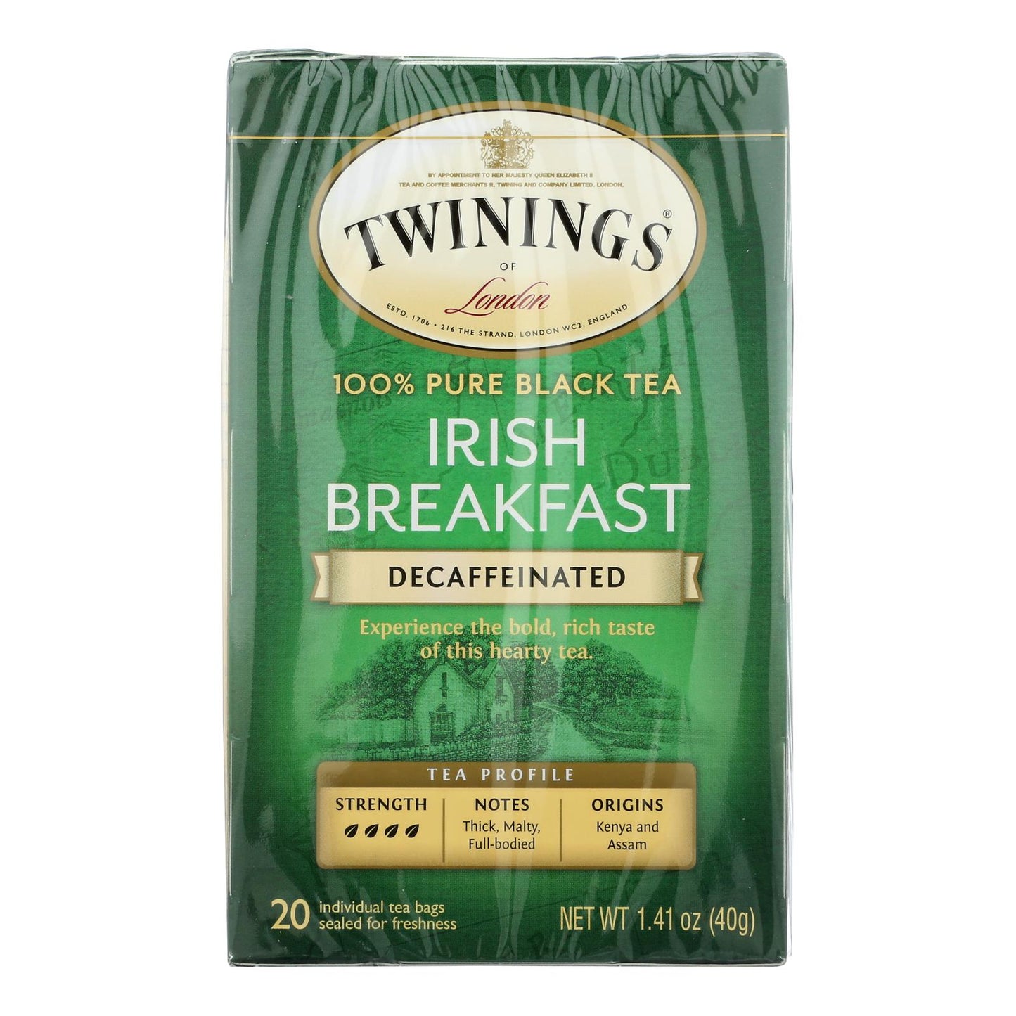 Twinings Tea Breakfast Tea - Irish Decaf - Case Of 6 - 20 Bags