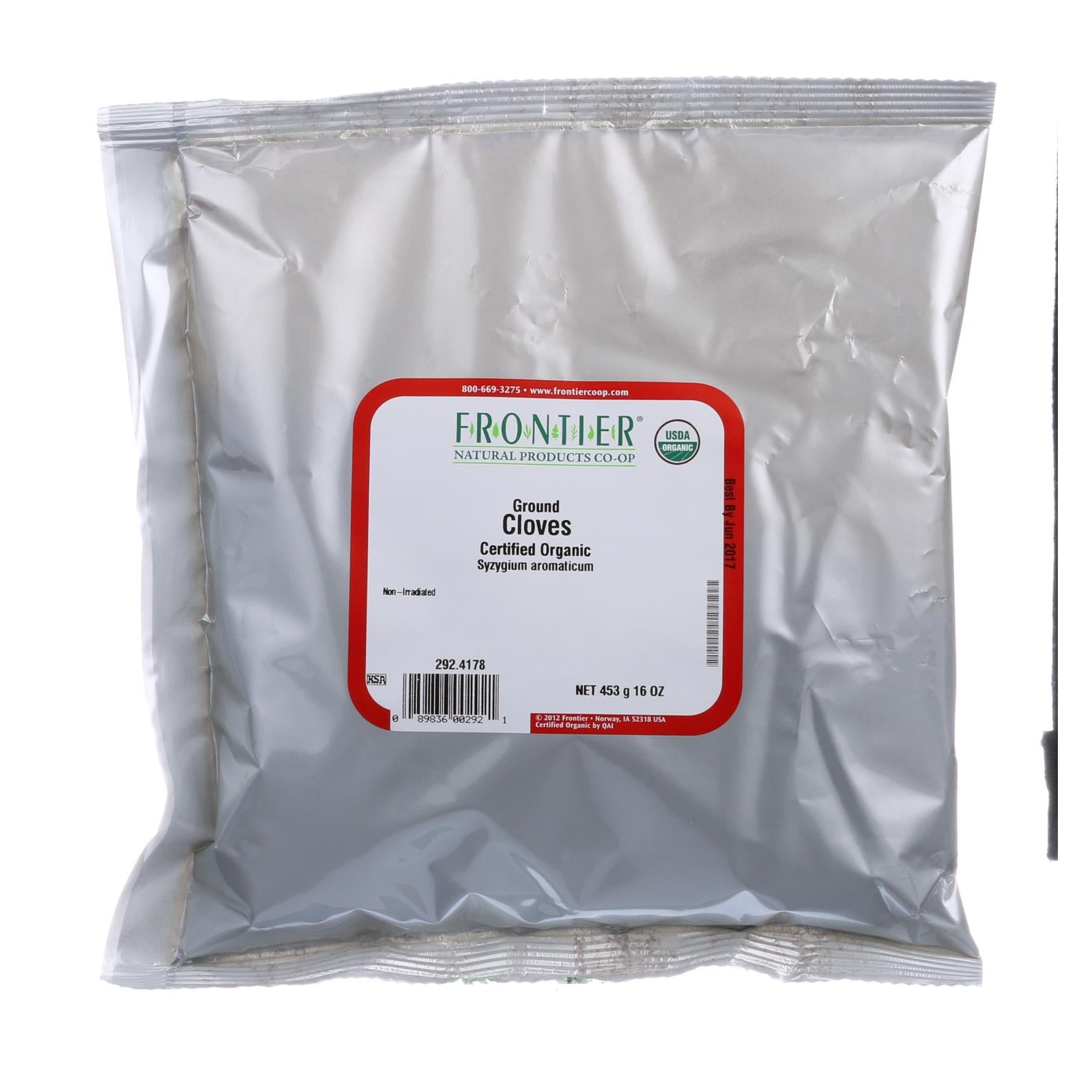 Frontier Herb Cloves Organic Powder Ground - Single Bulk Item - 1lb