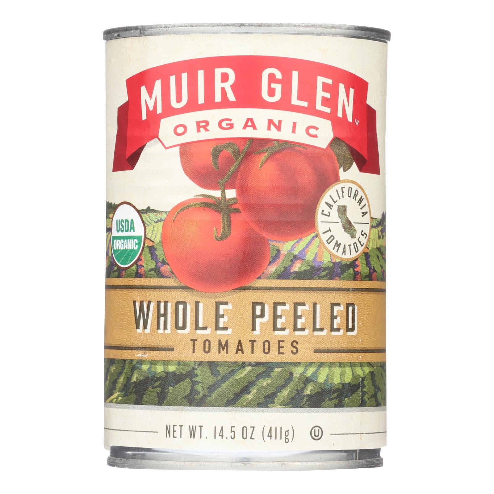 Muir Glen Whole Peeled Tomatoes - Tomatoes - Case Of 12 - 14.5 Oz.