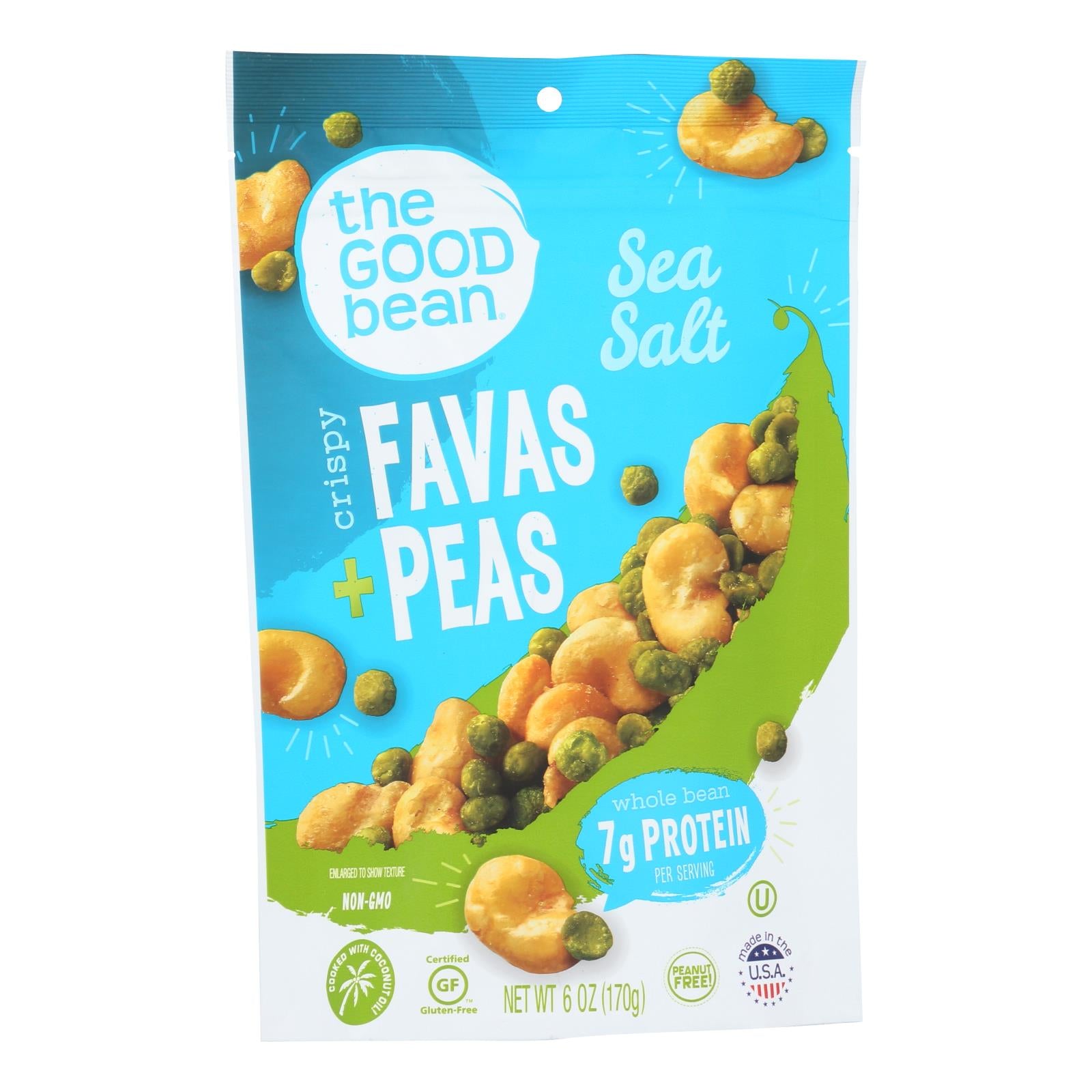 The Good Bean Fava/peas - Sea Salt - Case Of 6 - 6 Oz