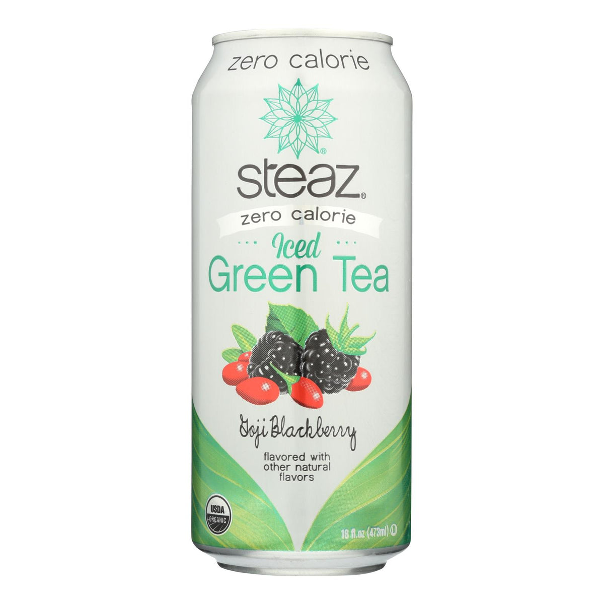 Steaz Zero Calorie Green Tea - Blackberry - Case Of 12 - 16 Fl Oz.