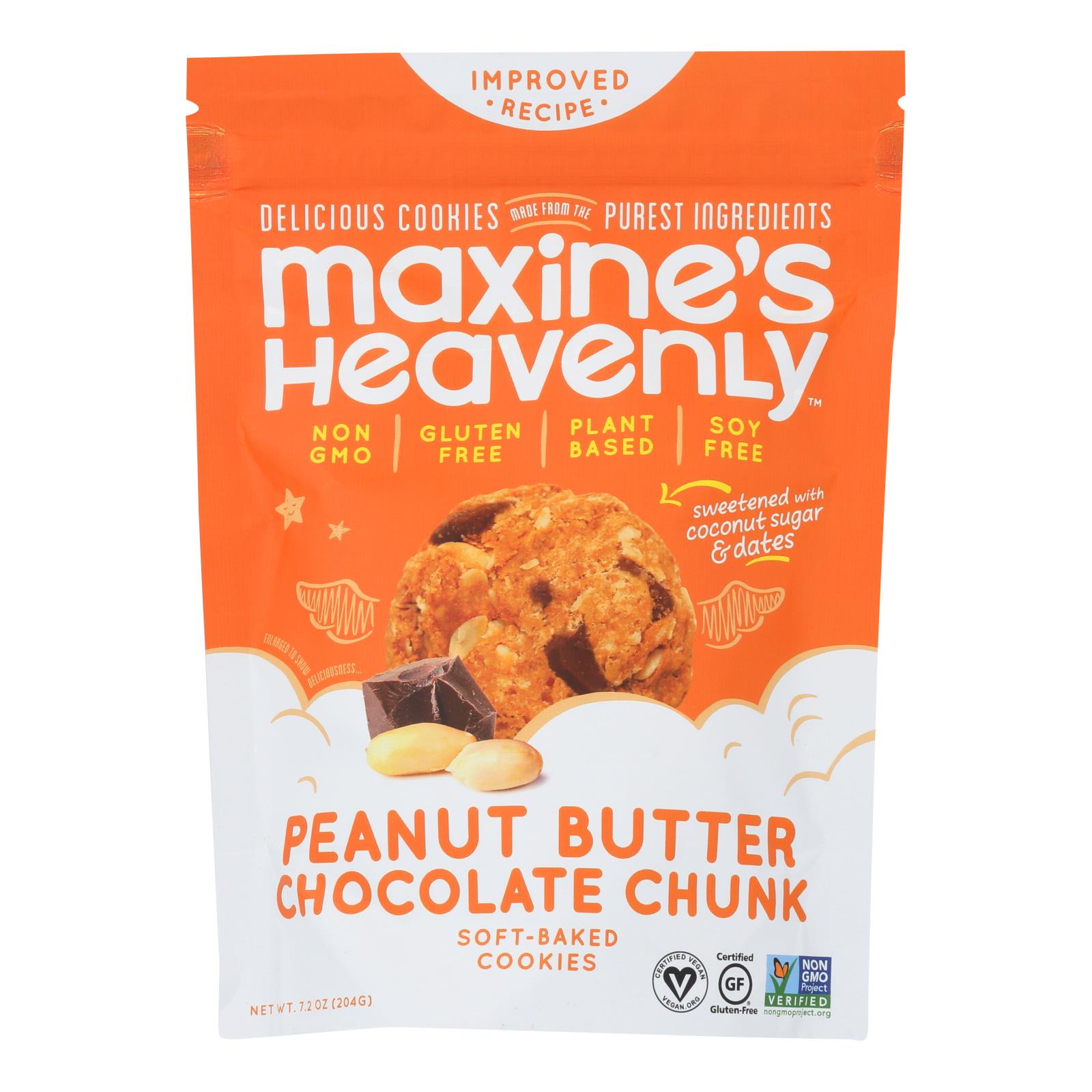 Maxine's Heavenly - Cookies Peanut Butter Chocolate Chun - Case Of 8-7.2 Oz