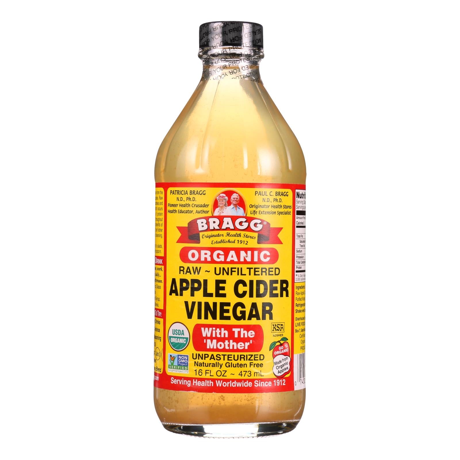 Bragg - Apple Cider Vinegar - Organic - Raw - Unfiltered - 16 Oz - Case Of 12