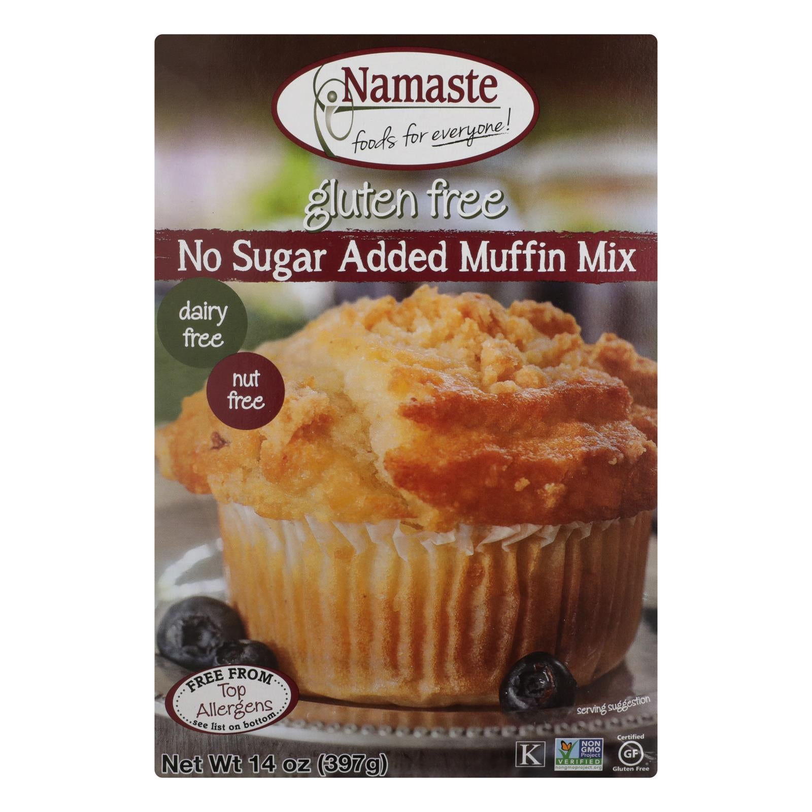 Namaste Foods Gluten Free Sugar Free Muffin - Mix - Case Of 6 - 14 Oz.