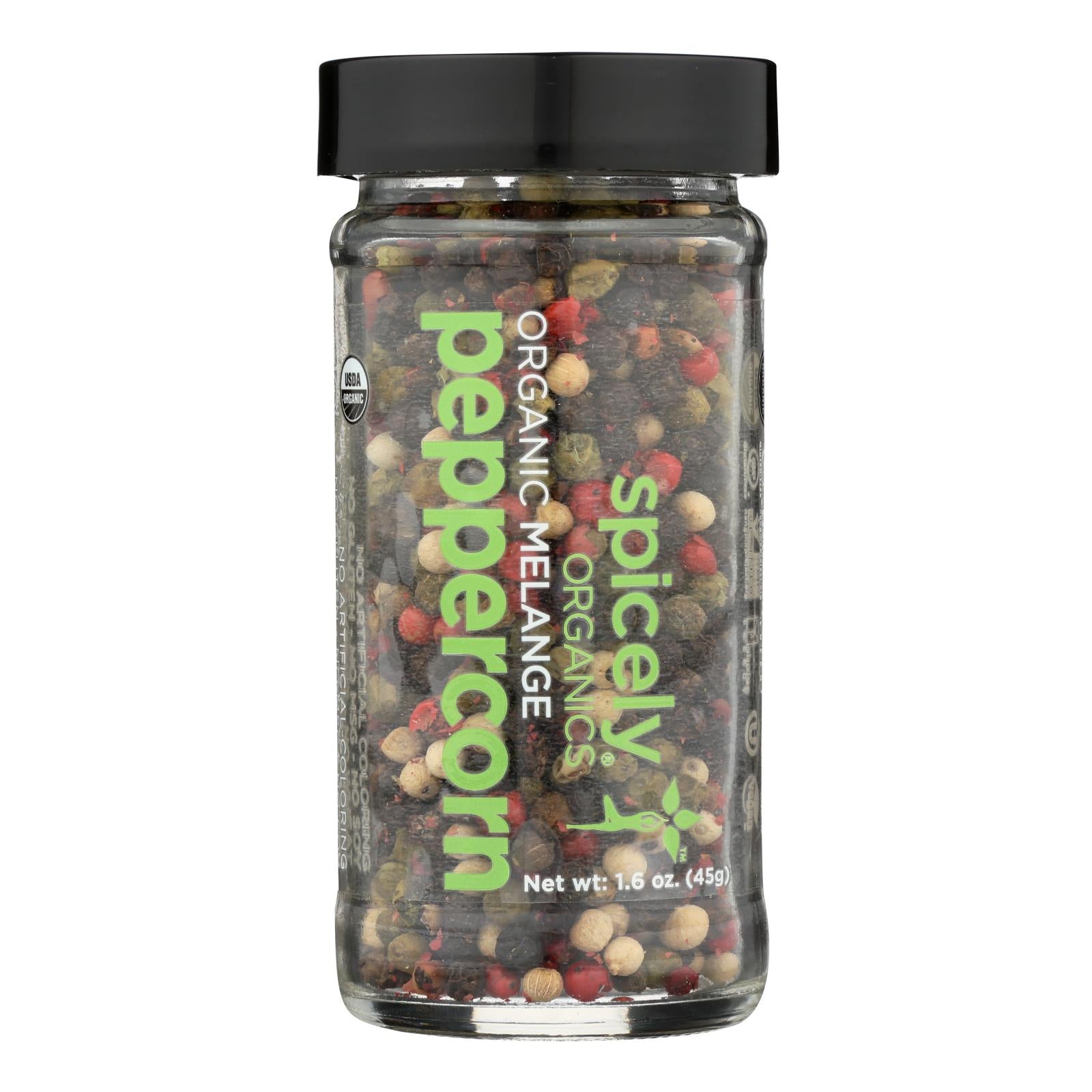 Spicely Organics - Organic Peppercorn - Melange - Case Of 3 - 1.6 Oz.