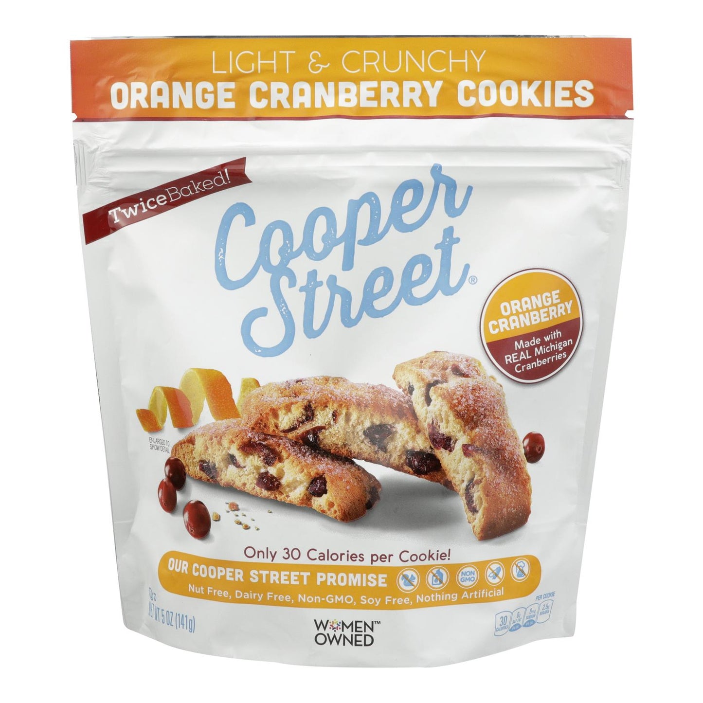 Cooper Street - Cookies Orange Cranberry - Case Of 6 - 5 Oz