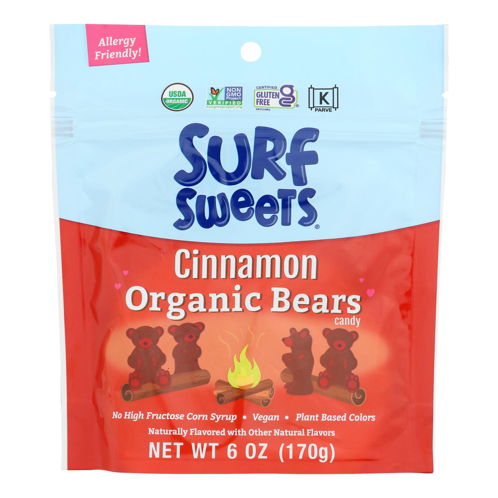 Surf Sweets - Candy Cinnamon Bears - Case Of 8-6 Oz