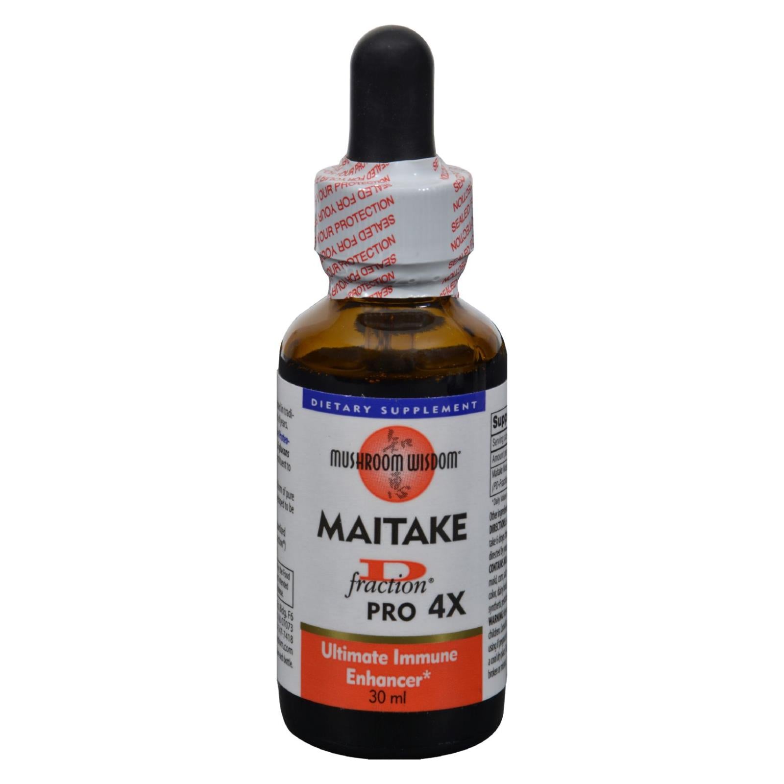 Mushroom Wisdom Maitake D-fraction Pro 4x Liquid - 1 Oz