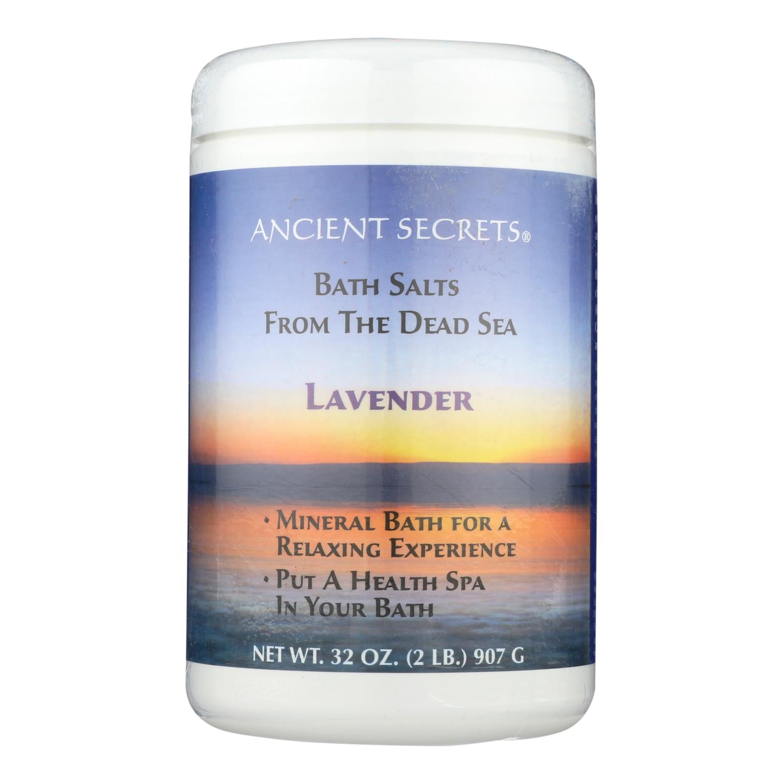 Ancient Secrets Aromatherapy Dead Sea Mineral Baths Lavender - 2 Lbs