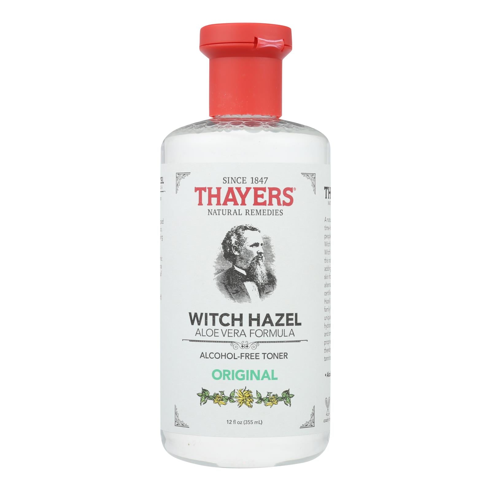 Thayers Witch Hazel With Aloe Vera Original Alcohol Free - 12 Fl Oz