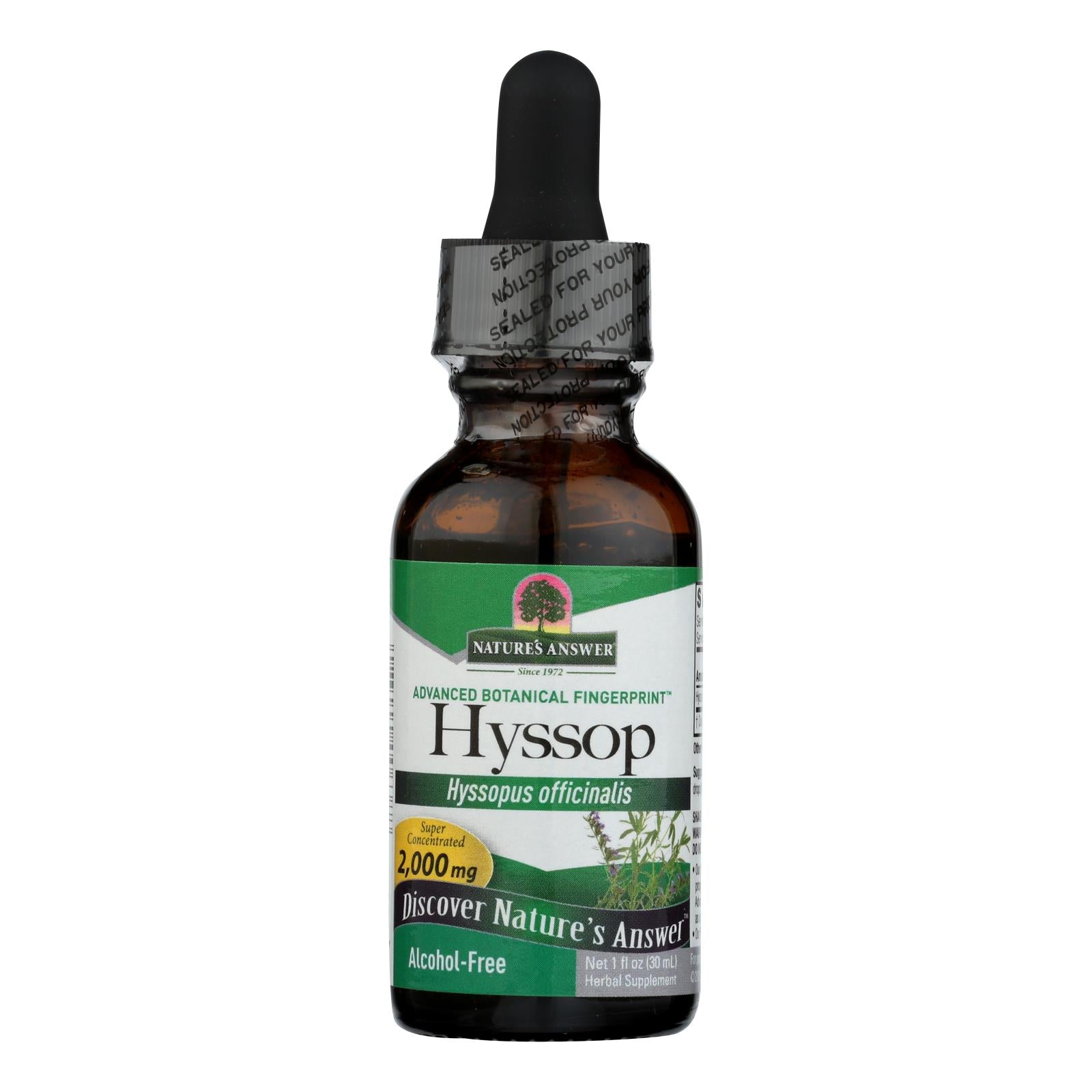 Nature's Answer - Hyssop Extract - Alcohol-free - 1 Oz