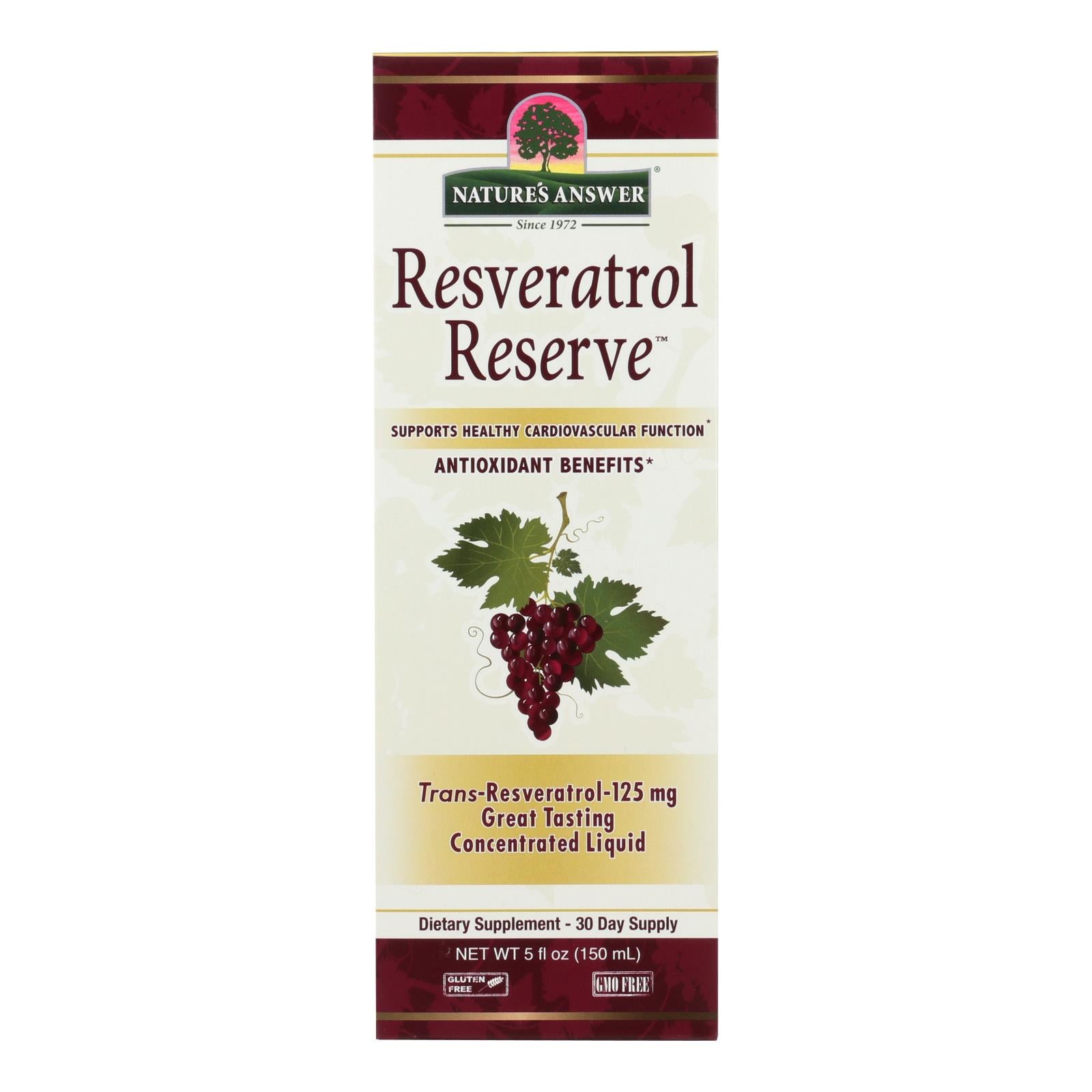 Nature's Answer - Resveratrol Reserve Alcohol Free - 5 Fl Oz