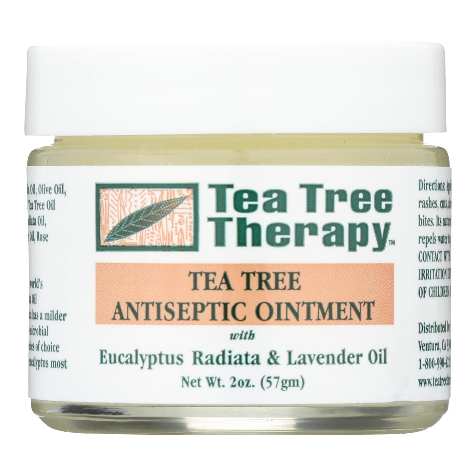 Tea Tree Therapy Antiseptic Ointment Eucalyptus Australiana And Lavender Oil - 2 Oz