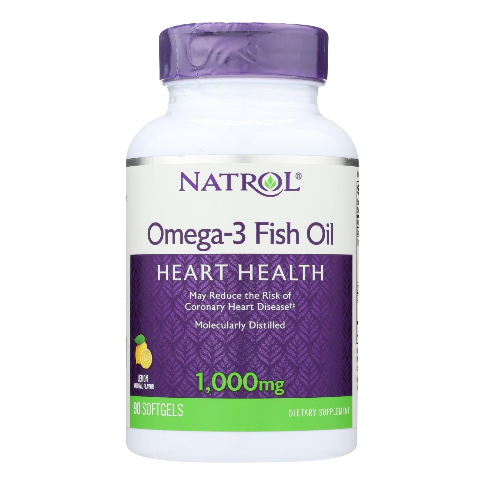 Natrol Omega-3 Fish Oil Lemon - 1000 Mg - 90 Softgels