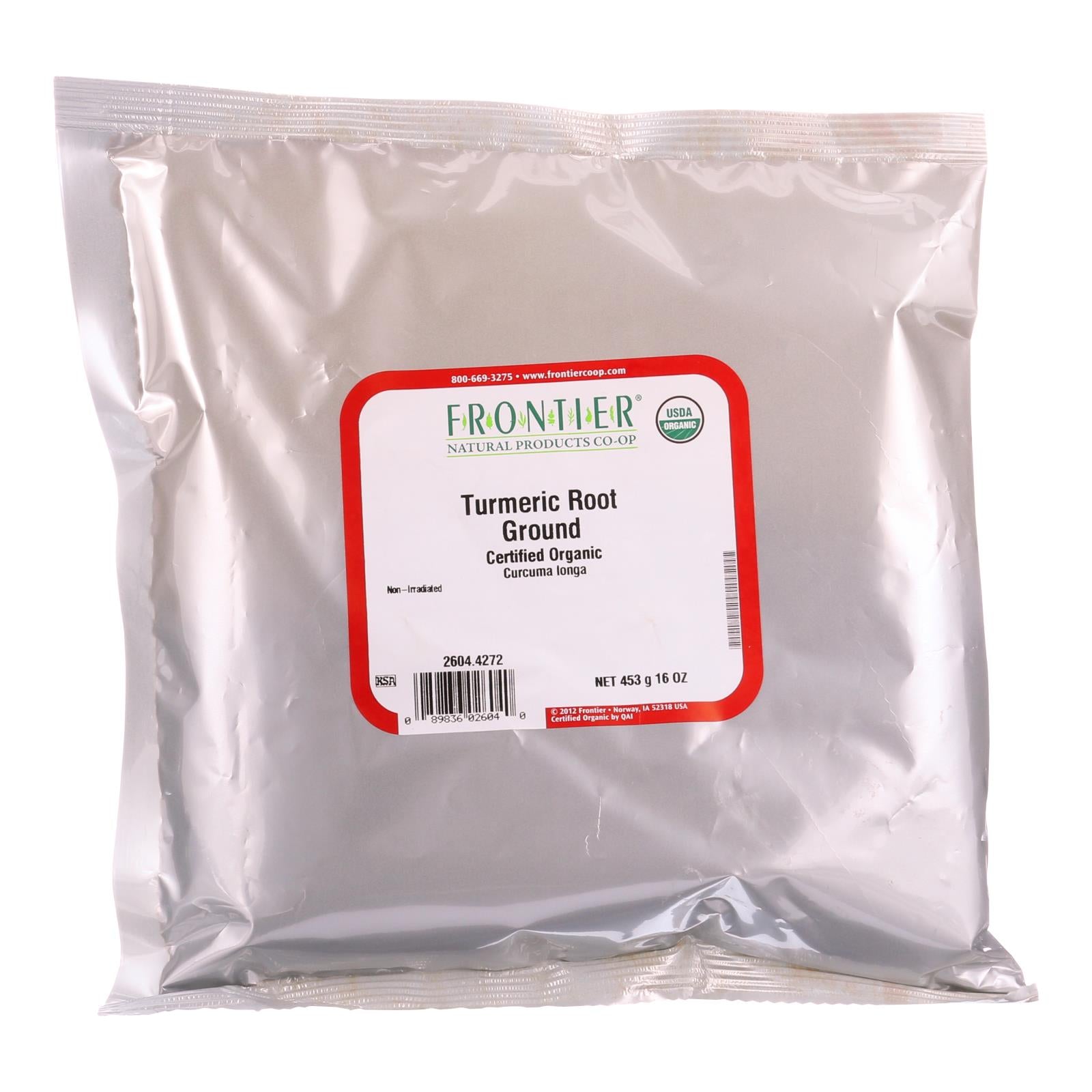 Frontier Herb Turmeric Root - Organic - Powder - Ground - Bulk - 1 Lb