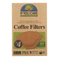 If You Care #4 Cone Coffee Filters - Brown - Case Of 12 - 100 Count