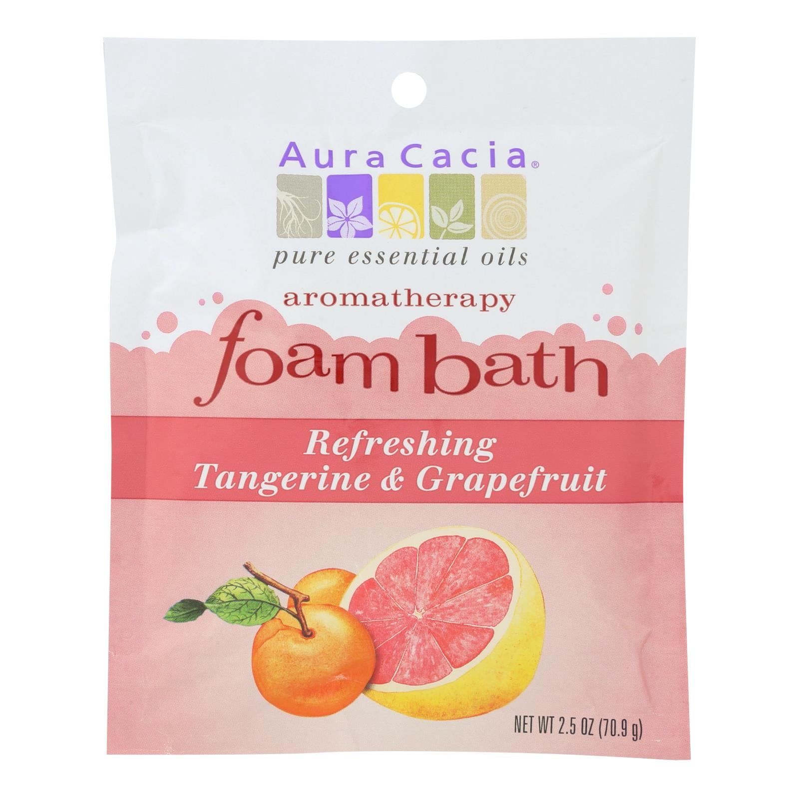 Aura Cacia - Foam Bath Refeshing Tangerine And Grapefruit - 2.5 Oz - Case Of 6