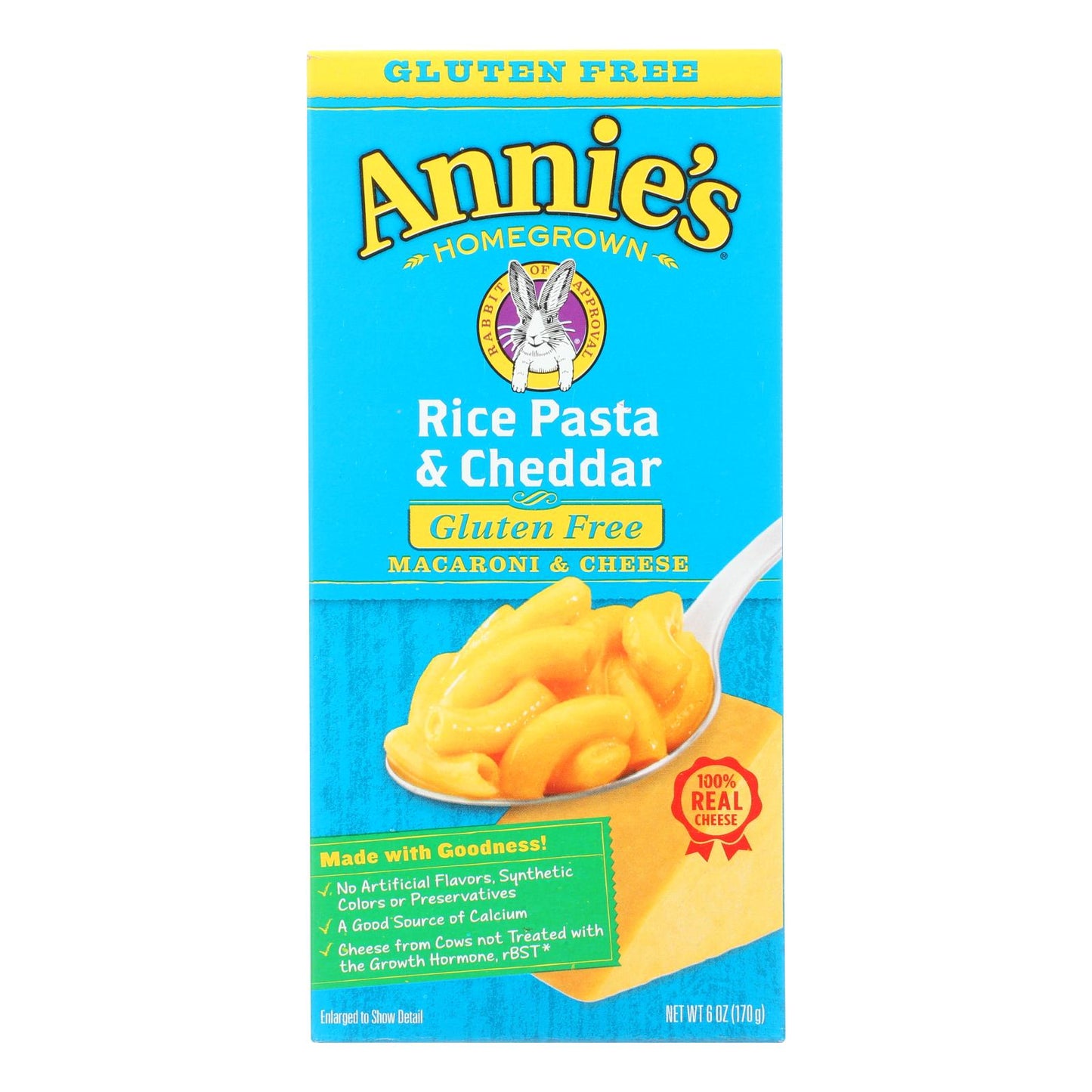 Annie's Homegrown Gluten Free Rice Pasta And Cheddar Mac And Cheese - Case Of 12 - 6 Oz.