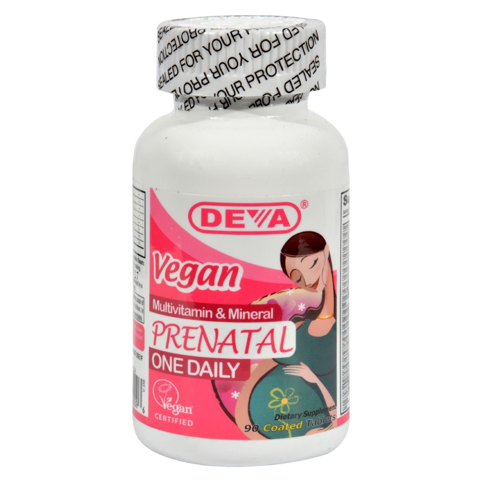 Deva Vegan Vitamins - Prenatal Multivitamin And Mineral - 90 Tablets