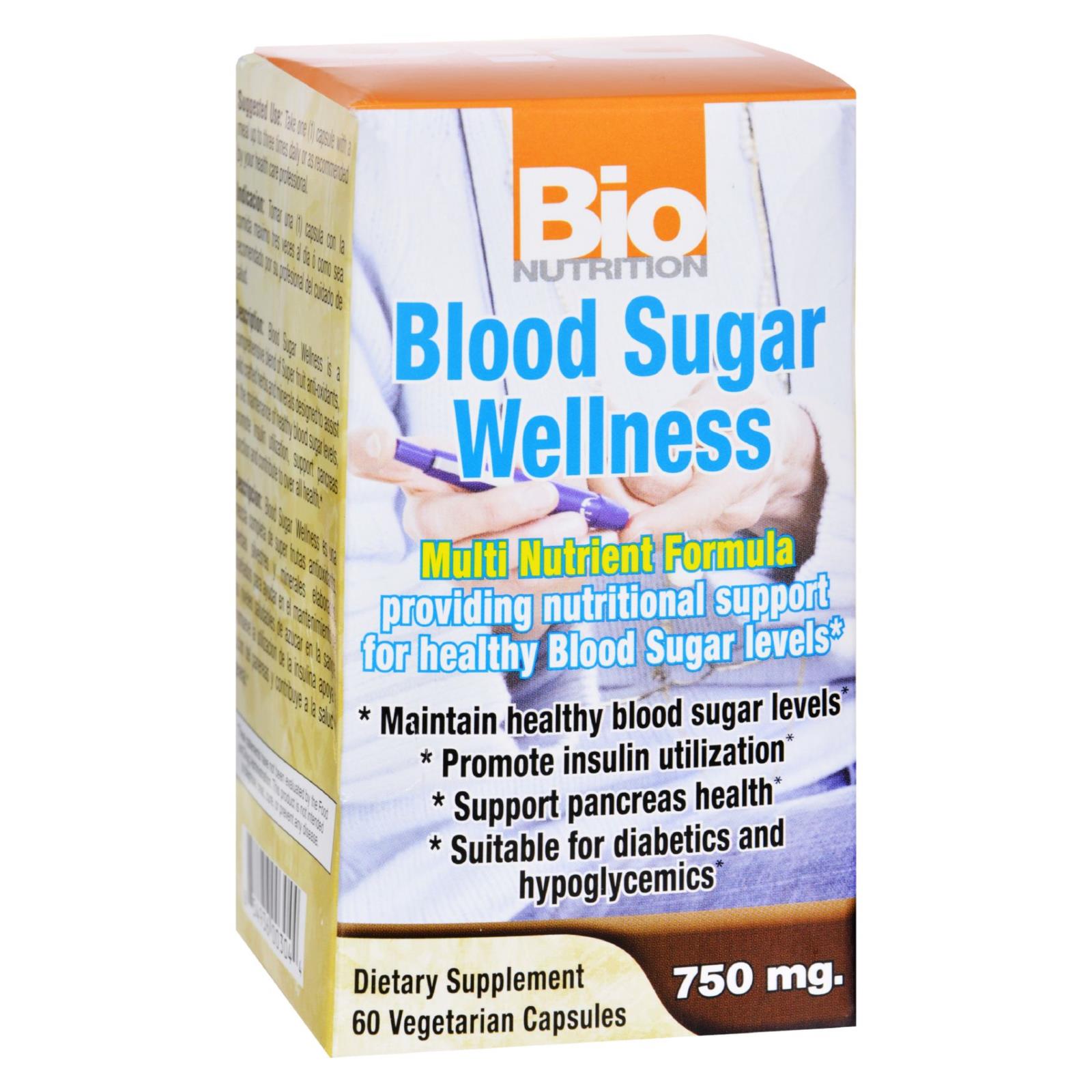 Bio Nutrition - Blood Sugar Wellness - 60 Vegetarian Capsules