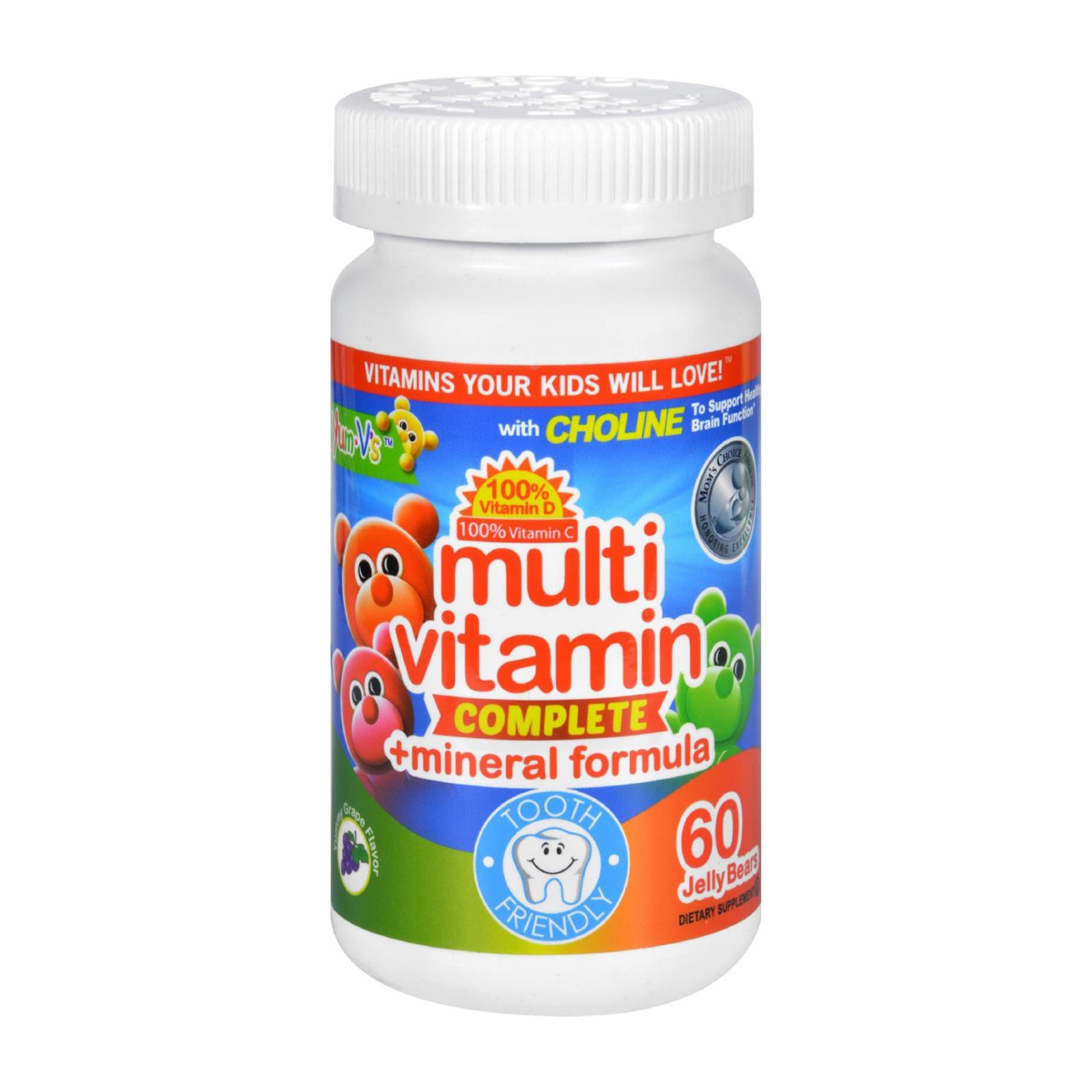 Yum V's Multi Vitamin Plus Mineral Formula Jellies Yummy Grape - 60 Chewables