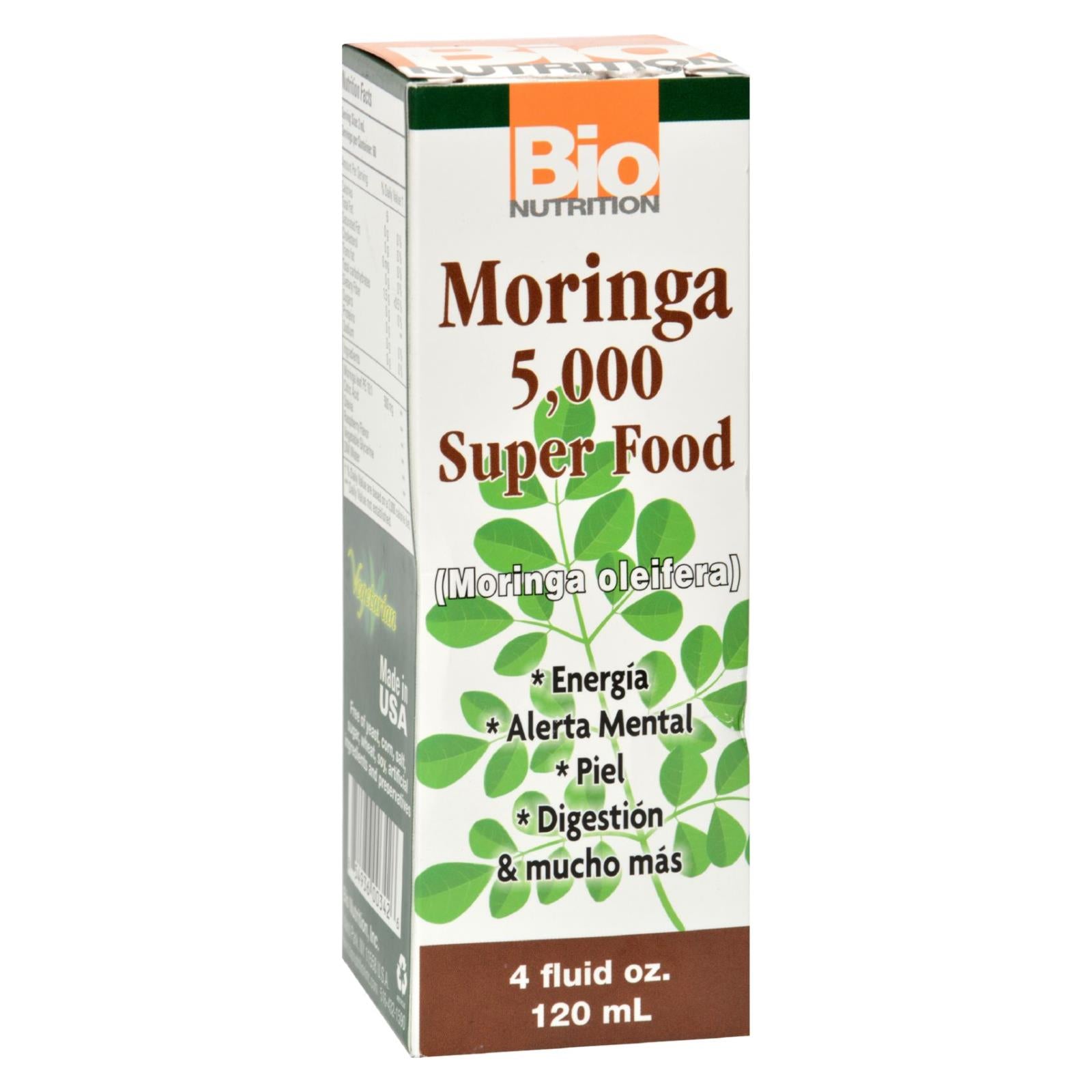 Bio Nutrition - Moringa Super Food - 5000 Mg - 4 Fl Oz