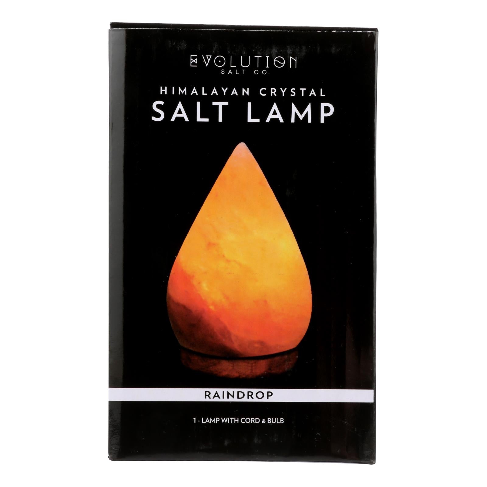 Evolution Salt Crystal Salt Lamp - Raindrop - 1 Count