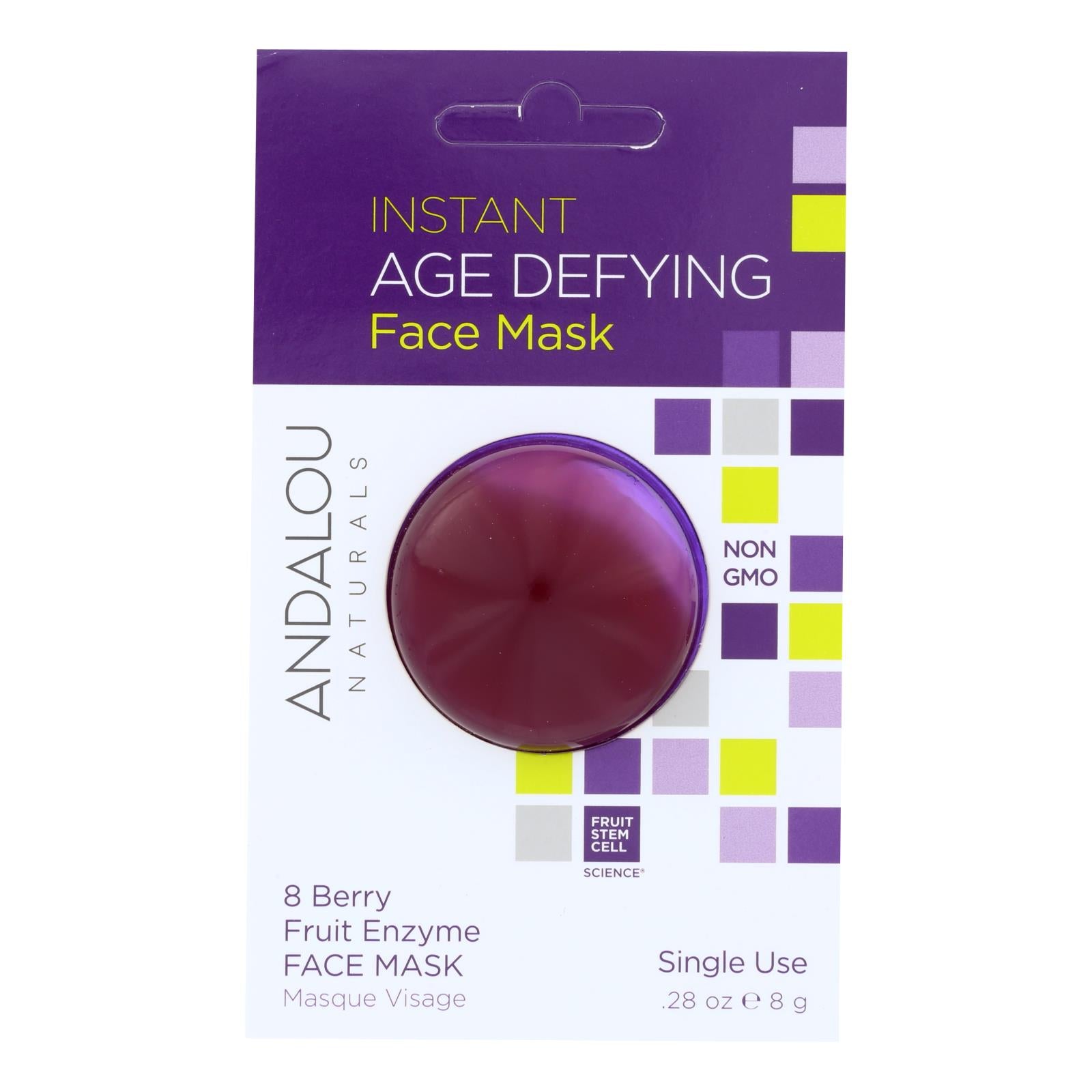 Andalou Naturals Instant Age Defying Face Mask - 8 Berry Fruit Enzyme - Case Of 6 - 0.28 Oz