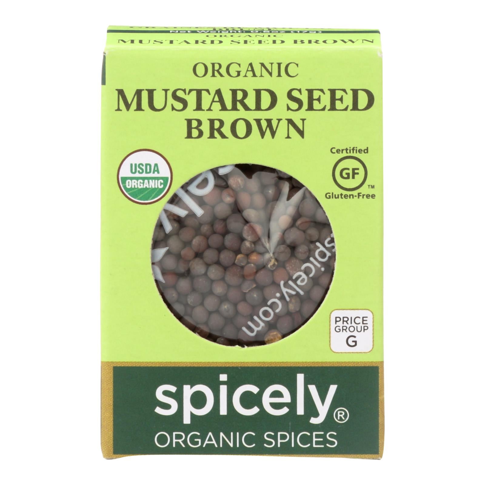 Spicely Organics - Organic Mustard Seed - Brown - Case Of 6 - 0.6 Oz.