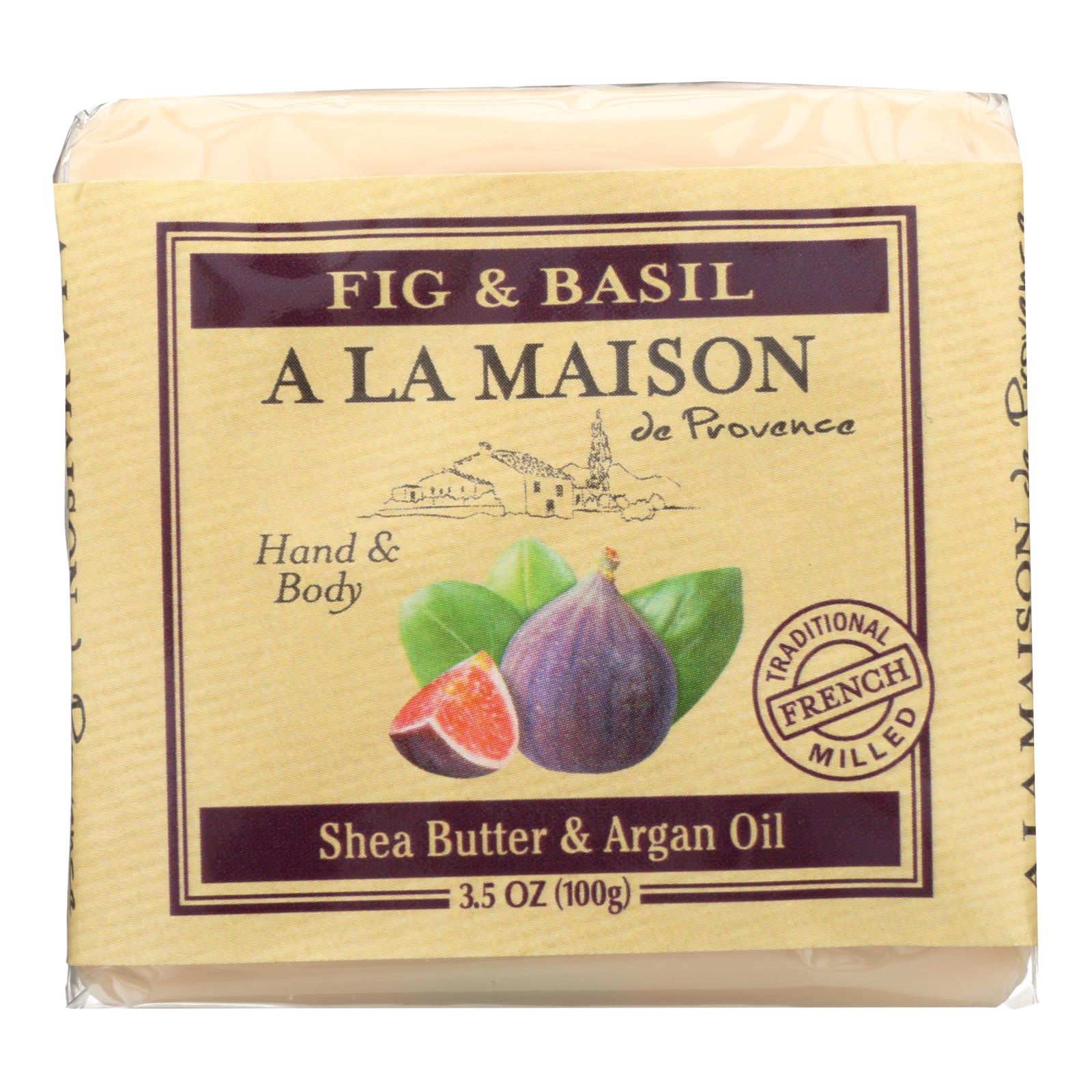 A La Maison - Bar Soap - Fig And Basil - Case Of 6 - 3.5 Oz