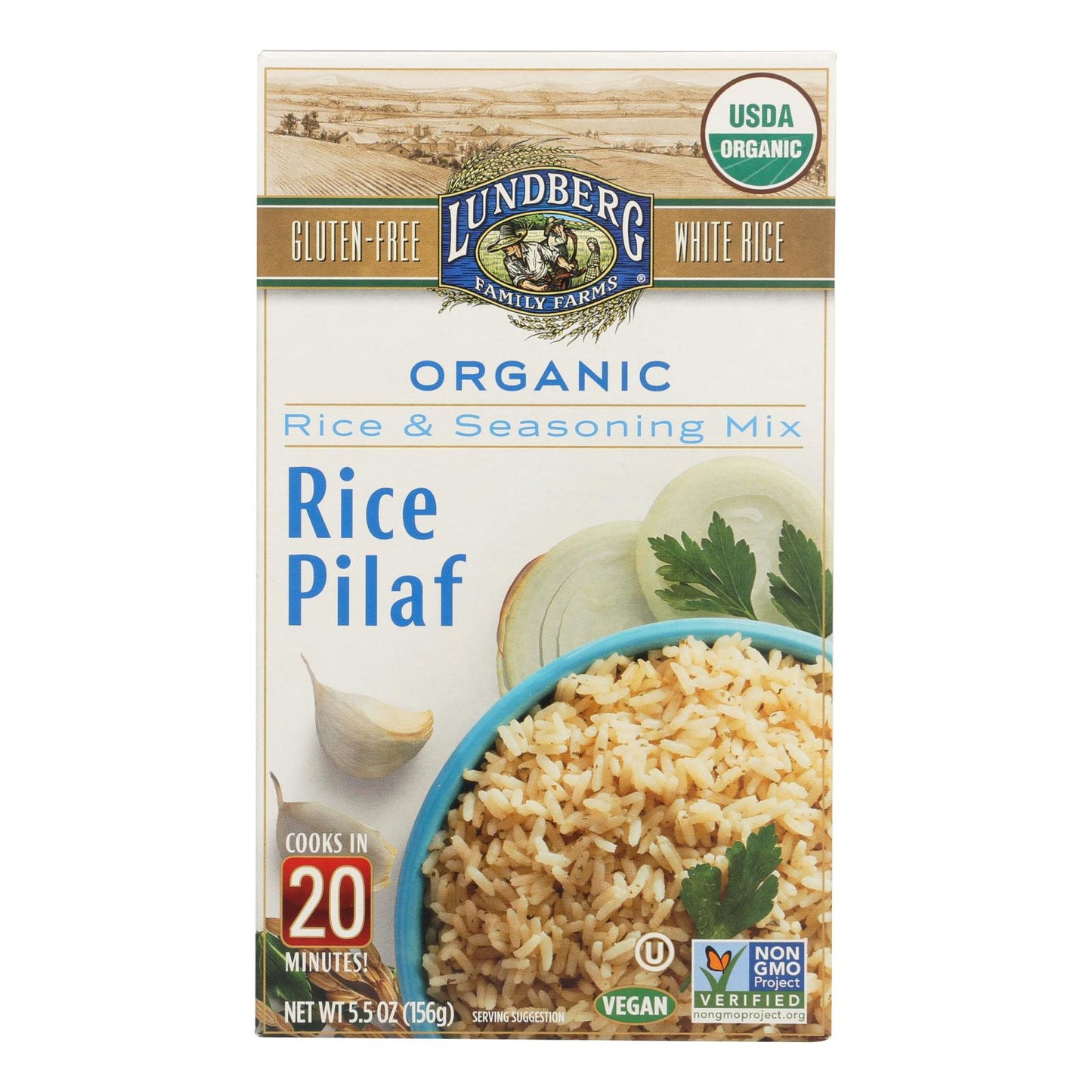 Lundberg Family Farms - Rice And Seasoning Mix - White Rice Pilaf - Case Of 6 - 5.50 Oz.